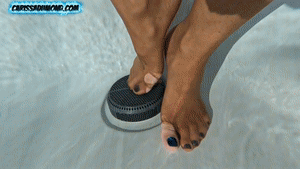 xsiteability.com - Carissa topless in pantyhose playing in the hot tub thumbnail